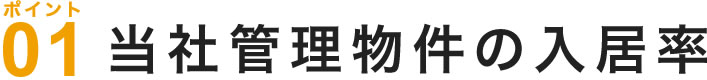 当社管理物件の入居率